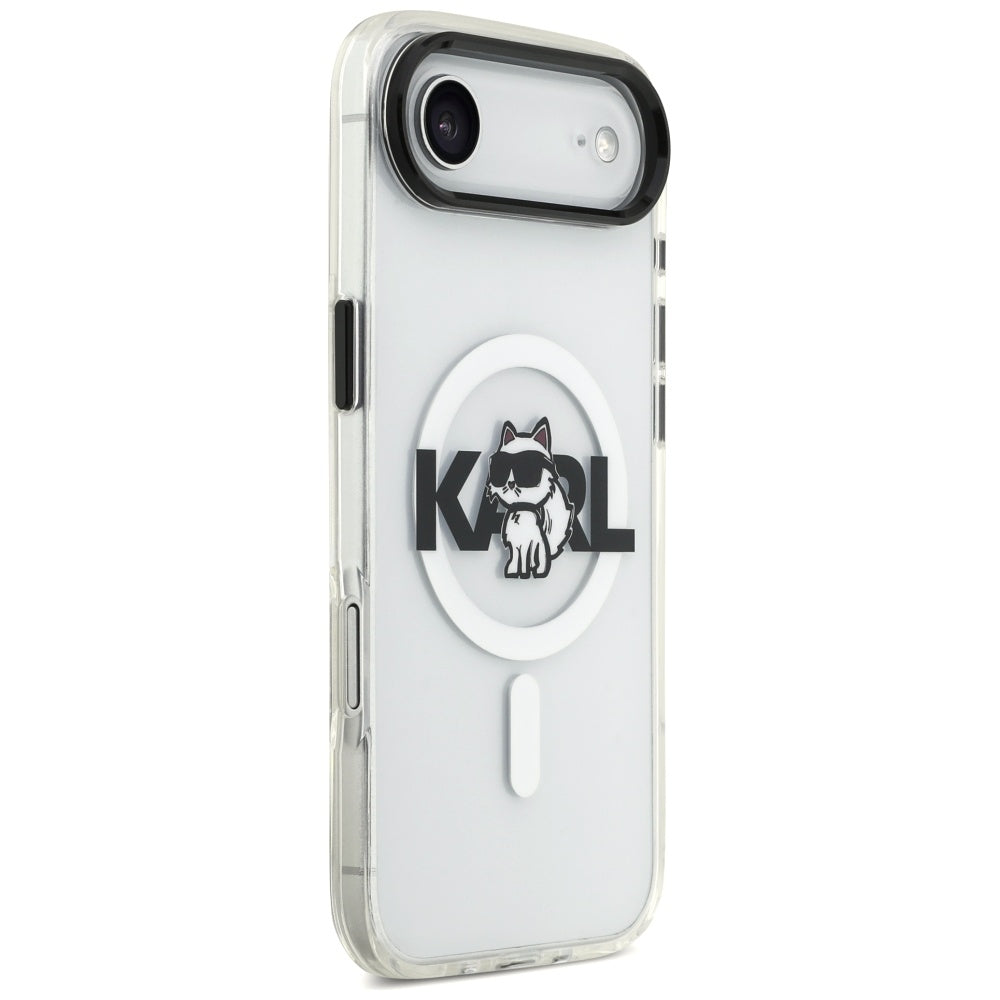 Capa MagSafe para Apple iPhone 17 Air, Karl Lagerfeld, IML Sketch Logo Choupette, Transparente
