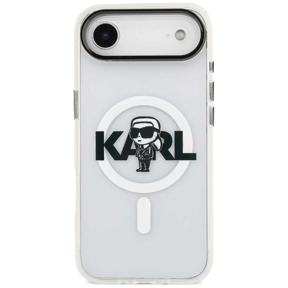 Capa MagSafe para Apple iPhone 17 Air, Karl Lagerfeld, IML Sketch Logo Karl, Transparente
