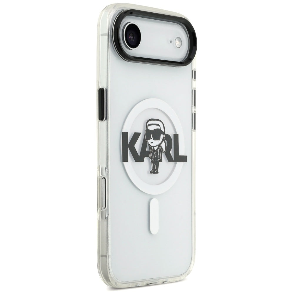 Capa MagSafe para Apple iPhone 17 Air, Karl Lagerfeld, IML Sketch Logo Karl, Transparente