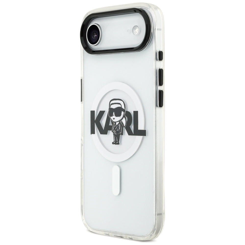 Capa MagSafe para Apple iPhone 17 Air, Karl Lagerfeld, IML Sketch Logo Karl, Transparente