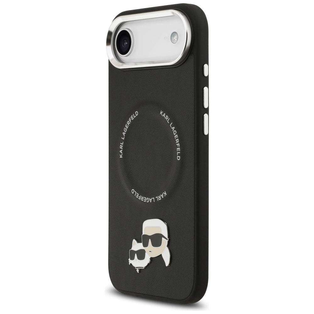 Capa MagSafe para Apple iPhone 17 Air, Karl Lagerfeld, Karl & Choupette Pins, Preta