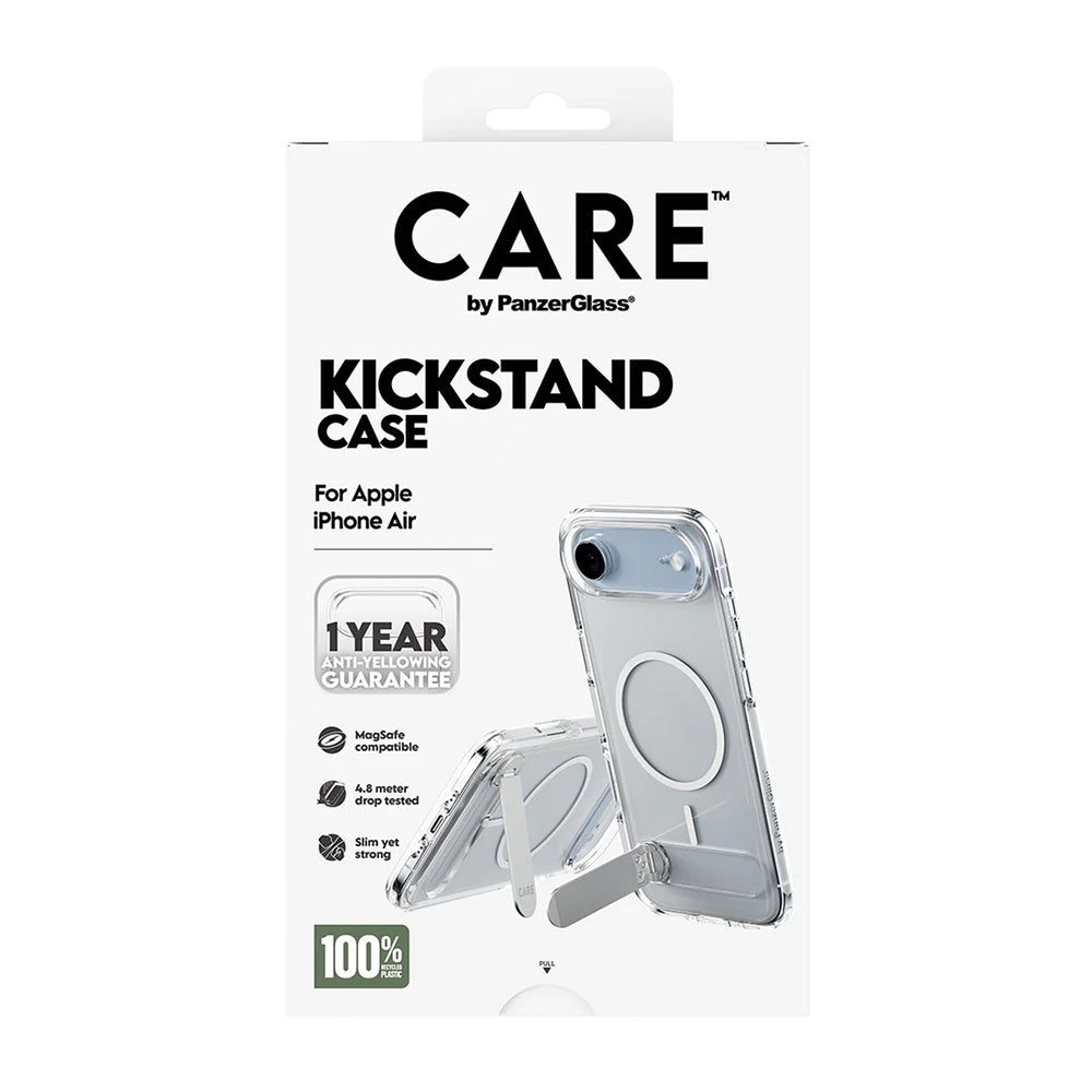 Capa MagSafe para Apple iPhone 17 Air, PanzerGlass, com Suporte Kickstand, Transparente