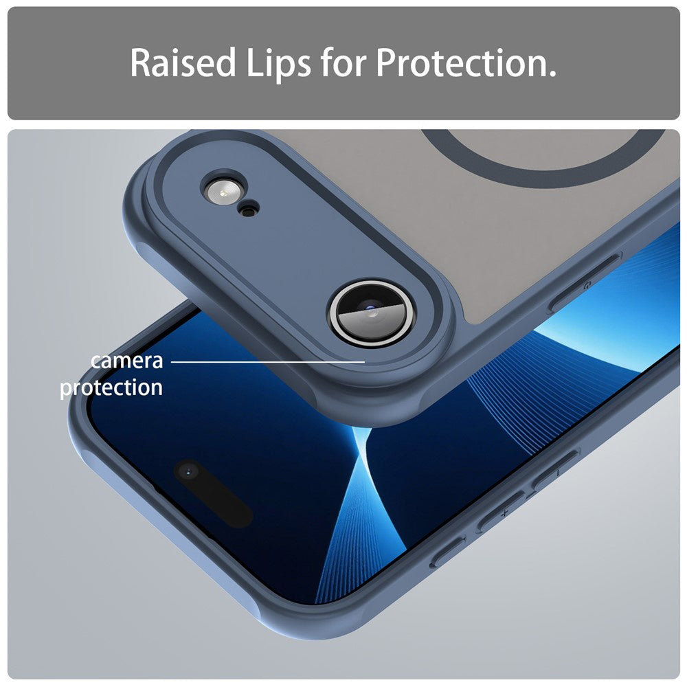 Capa MagSafe para Apple iPhone 17 Air, Techsuit, HaloFrost II, Azul-marinho
