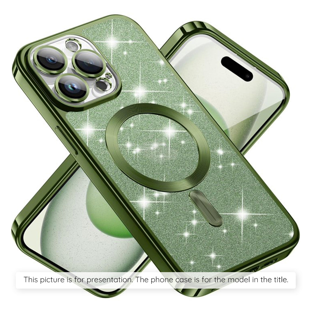 Capa MagSafe para Apple iPhone 17 Air, Techsuit, Luxury Glitter, Verde Escuro
