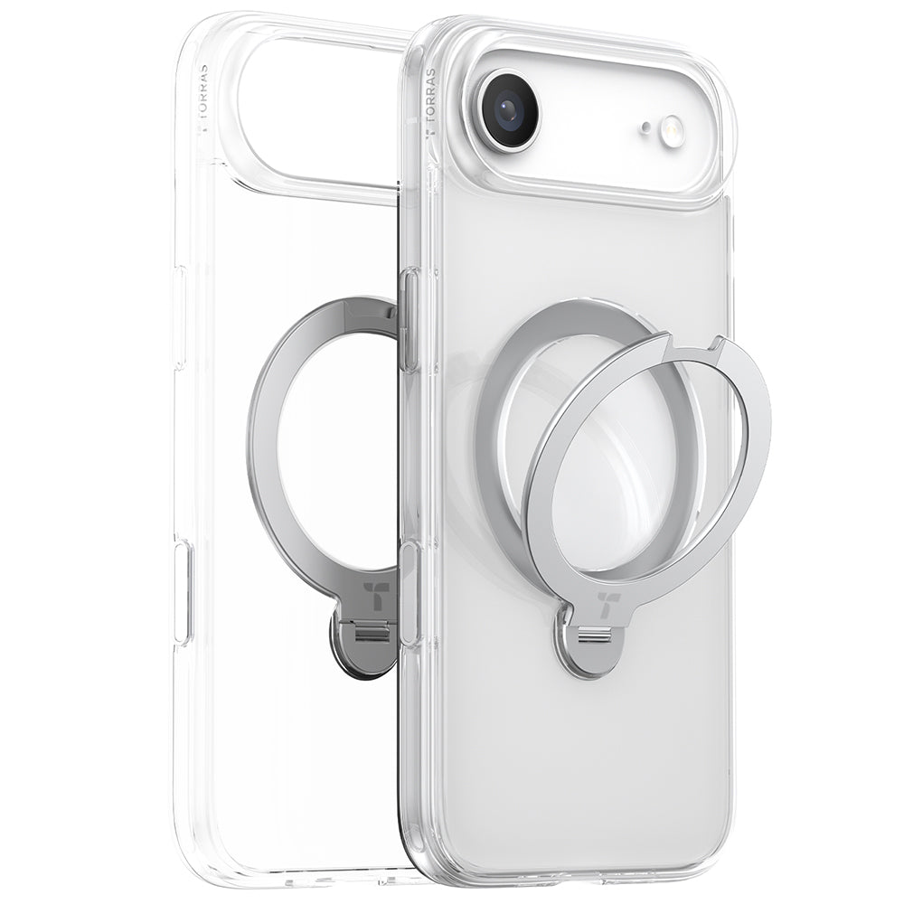 Capa MagSafe para Apple iPhone 17 Air, Torras, Ostand Spin, Transparente
