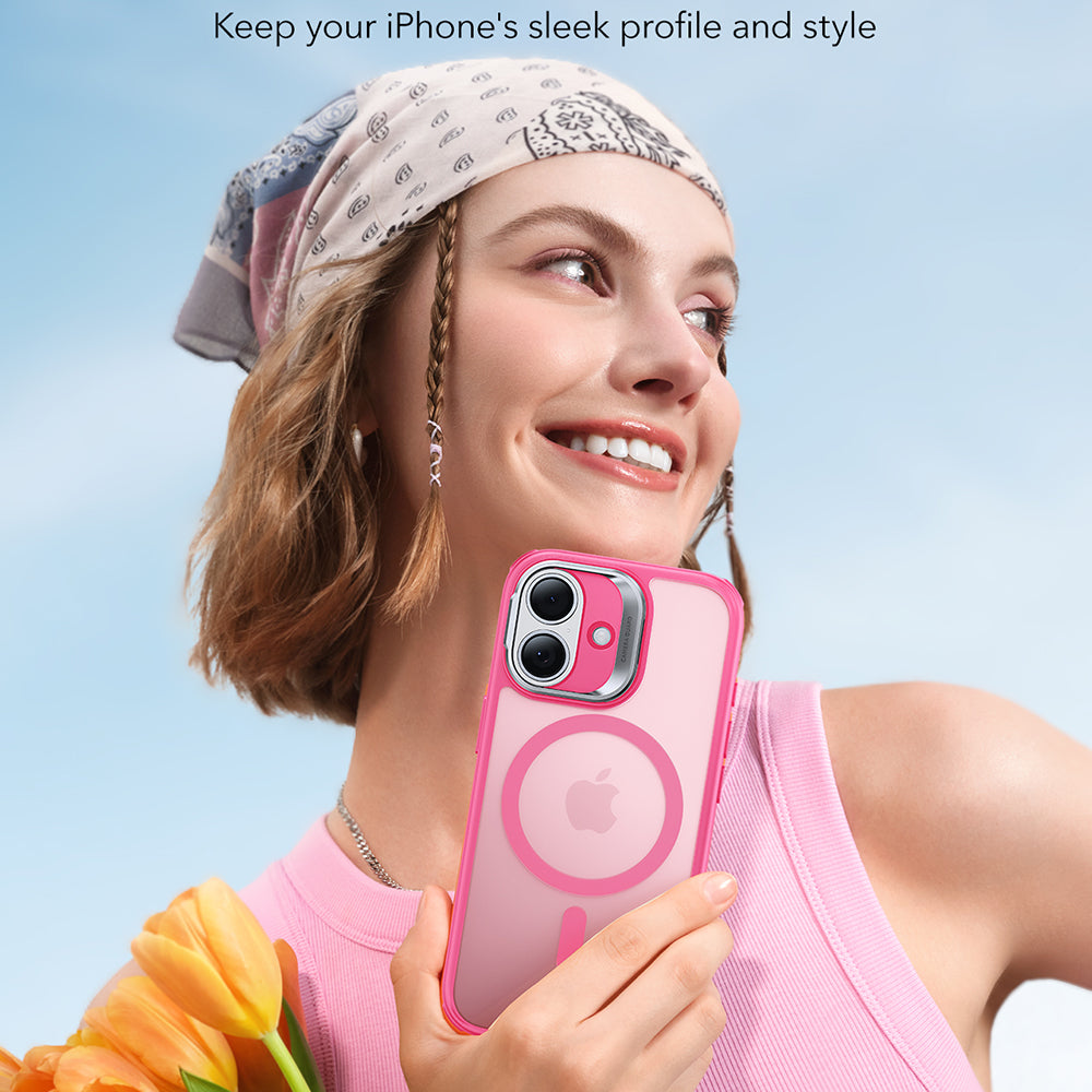 Capa MagSafe para Apple iPhone 17, ESR, Classic Hybrid Kickstand, Rosa Acetinado