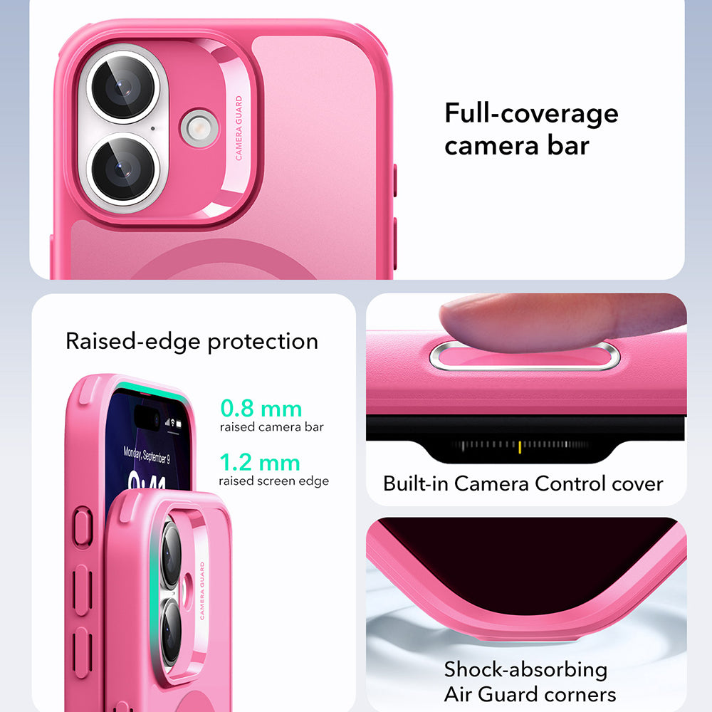 Capa MagSafe para Apple iPhone 17, ESR, Classic Hybrid, Rosa Acetinado