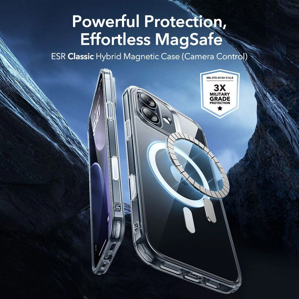 Capa MagSafe para Apple iPhone 17, ESR, Classic Hybrid com Protetor de Tela, Transparente