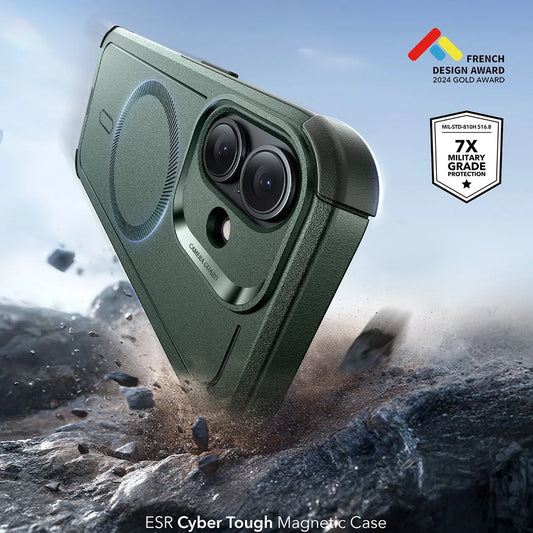 Capa MagSafe para Apple iPhone 17, ESR, Cyber, Verde