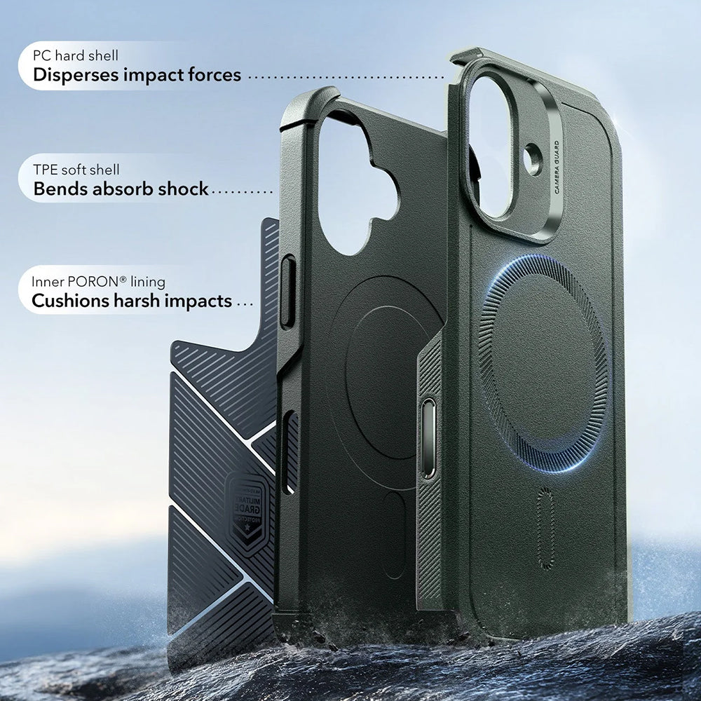 Capa MagSafe para Apple iPhone 17, ESR, Cyber, Verde