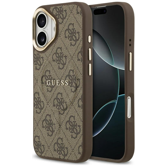 Capa MagSafe para Apple iPhone 17, Guess, 4G Classic, Castanho