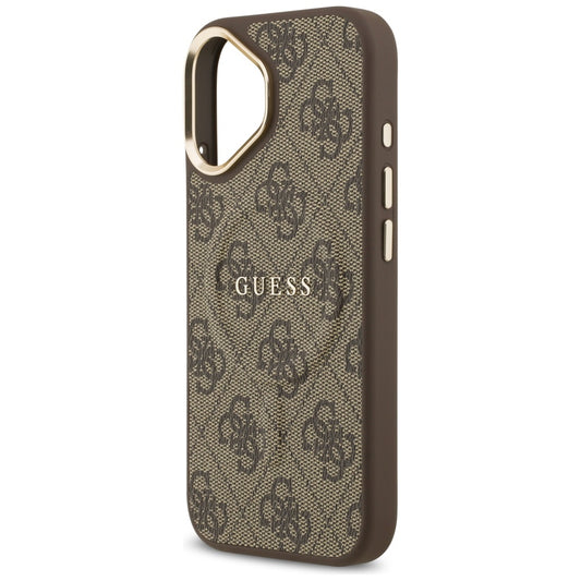 Capa MagSafe para Apple iPhone 17, Guess, 4G Classic, Castanho