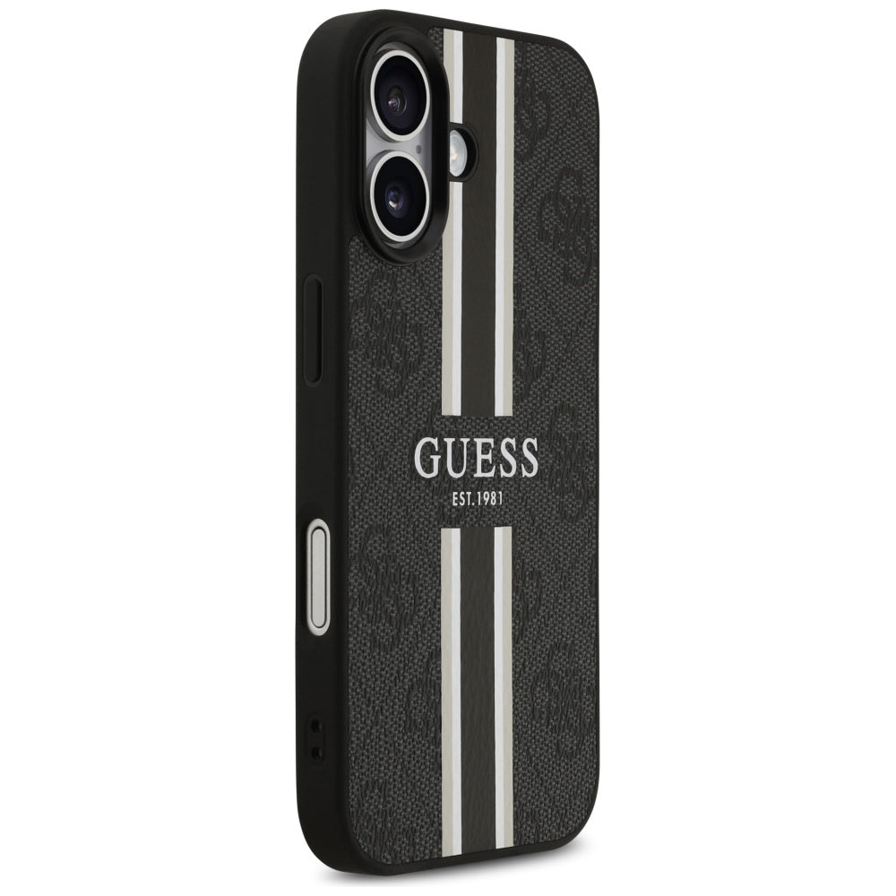 Capa MagSafe para Apple iPhone 17, Guess, 4G Printed Stripes, Preta