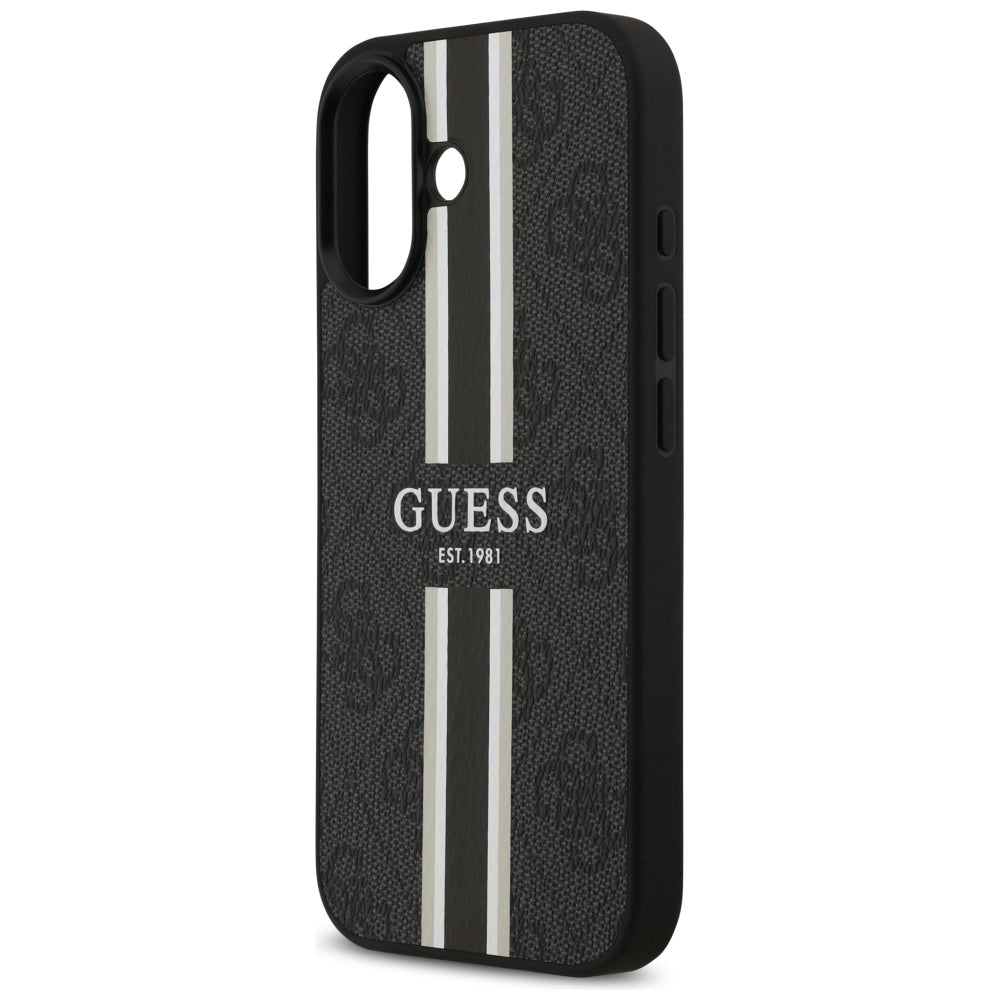 Capa MagSafe para Apple iPhone 17, Guess, 4G Printed Stripes, Preta
