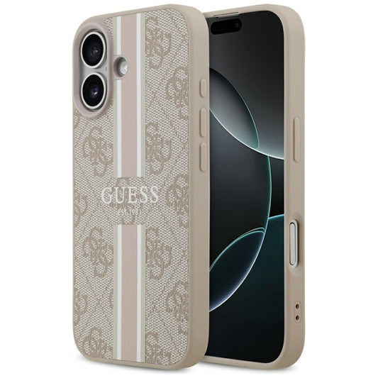Capa MagSafe para Apple iPhone 17, Guess, 4G Printed Stripes, Rosa