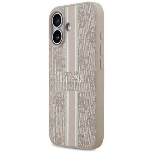 Capa MagSafe para Apple iPhone 17, Guess, 4G Printed Stripes, Rosa