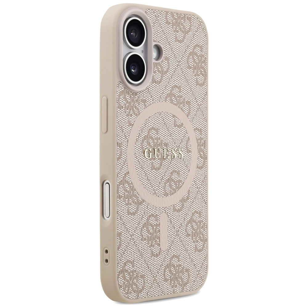 Capa MagSafe para Apple iPhone 17, Guess, 4G Ring Classic Logo, Rosa