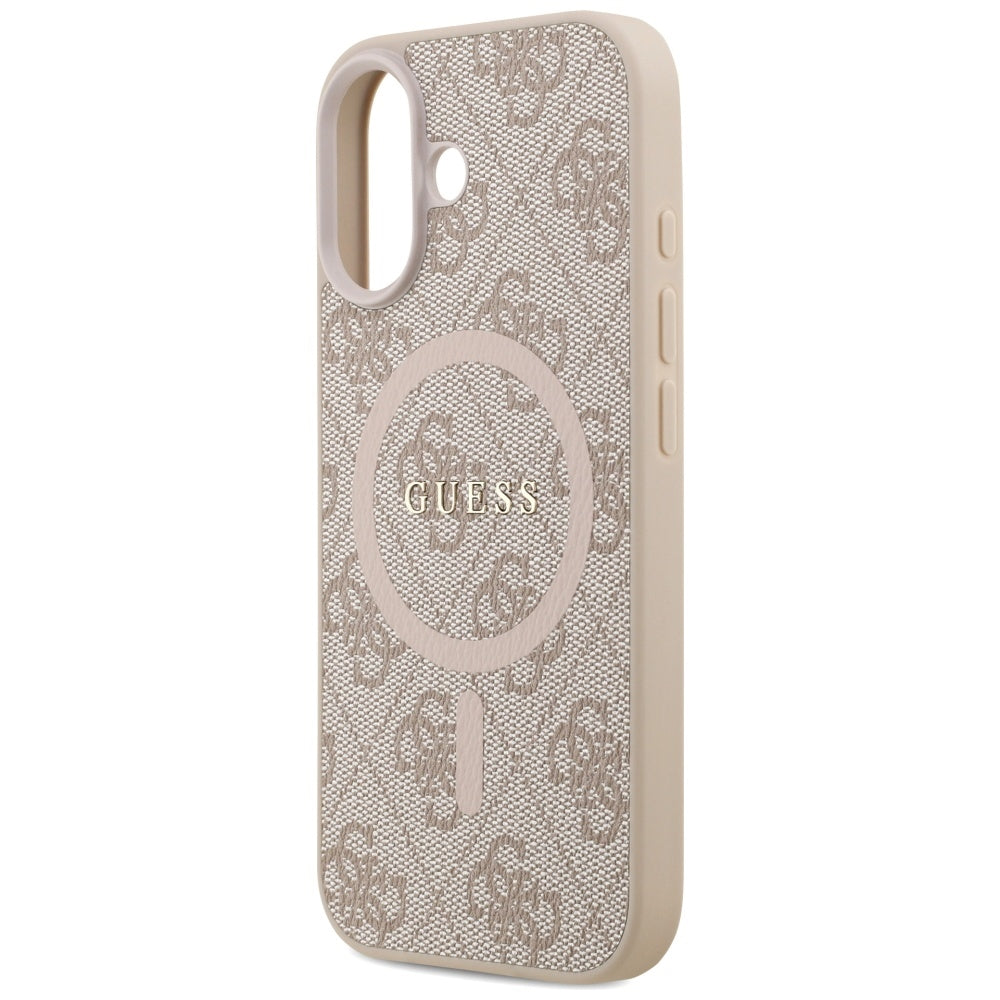 Capa MagSafe para Apple iPhone 17, Guess, 4G Ring Classic Logo, Rosa