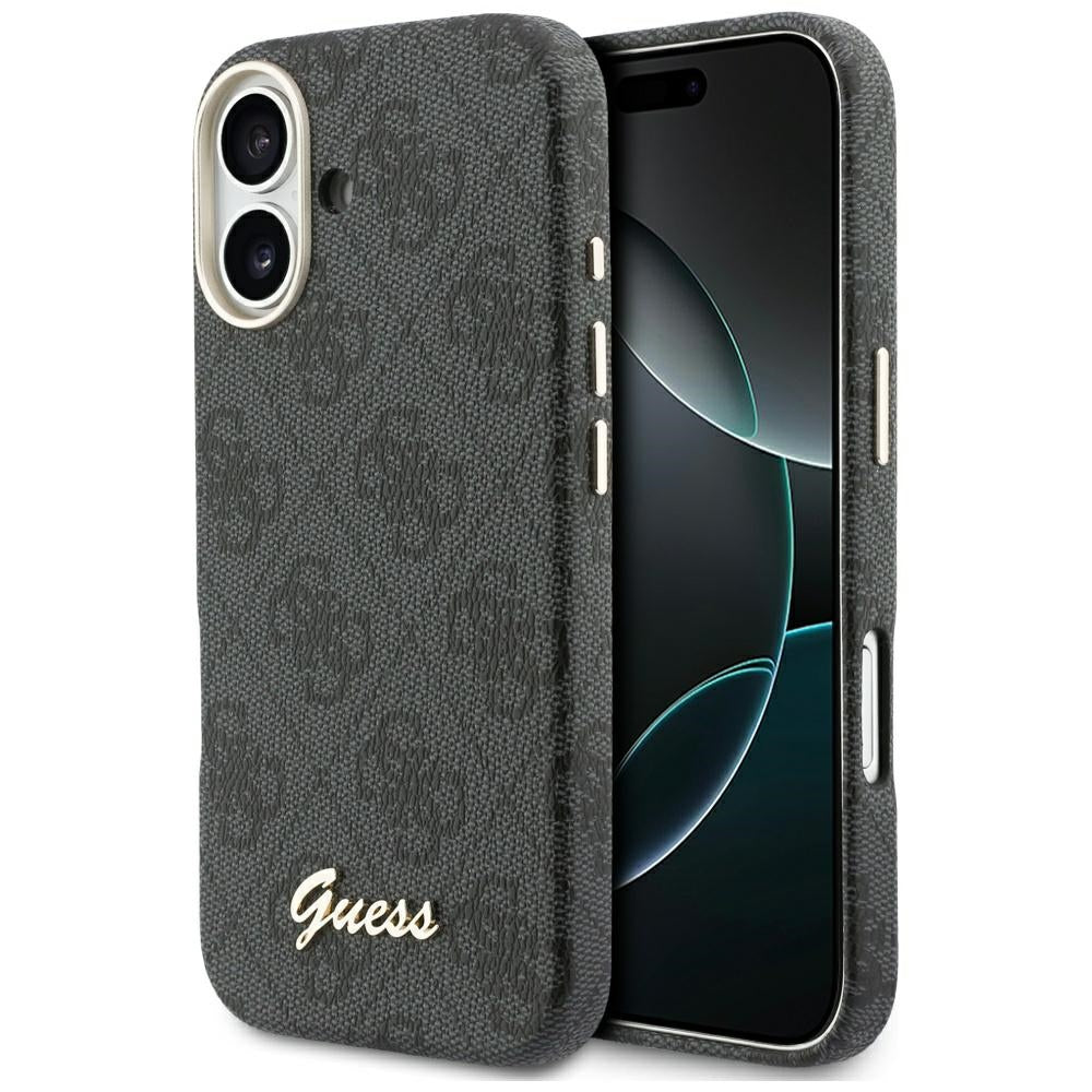 Capa MagSafe para Apple iPhone 17, Guess, 4G Script Logo, Preta