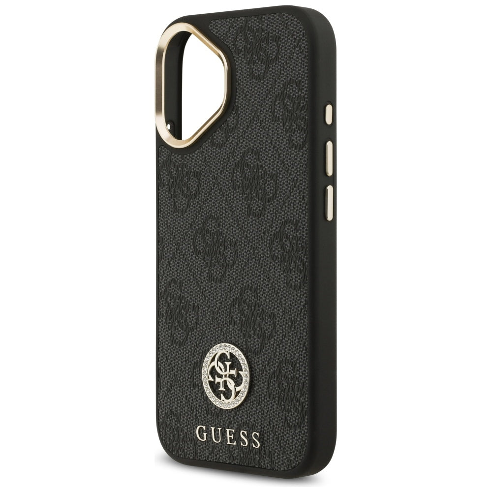 Capa MagSafe para Apple iPhone 17, Guess, 4G Strass Logo, Preta