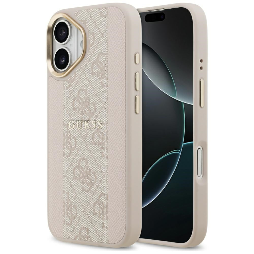Capa MagSafe para Apple iPhone 17, Guess, 4G Stripe, Rosa