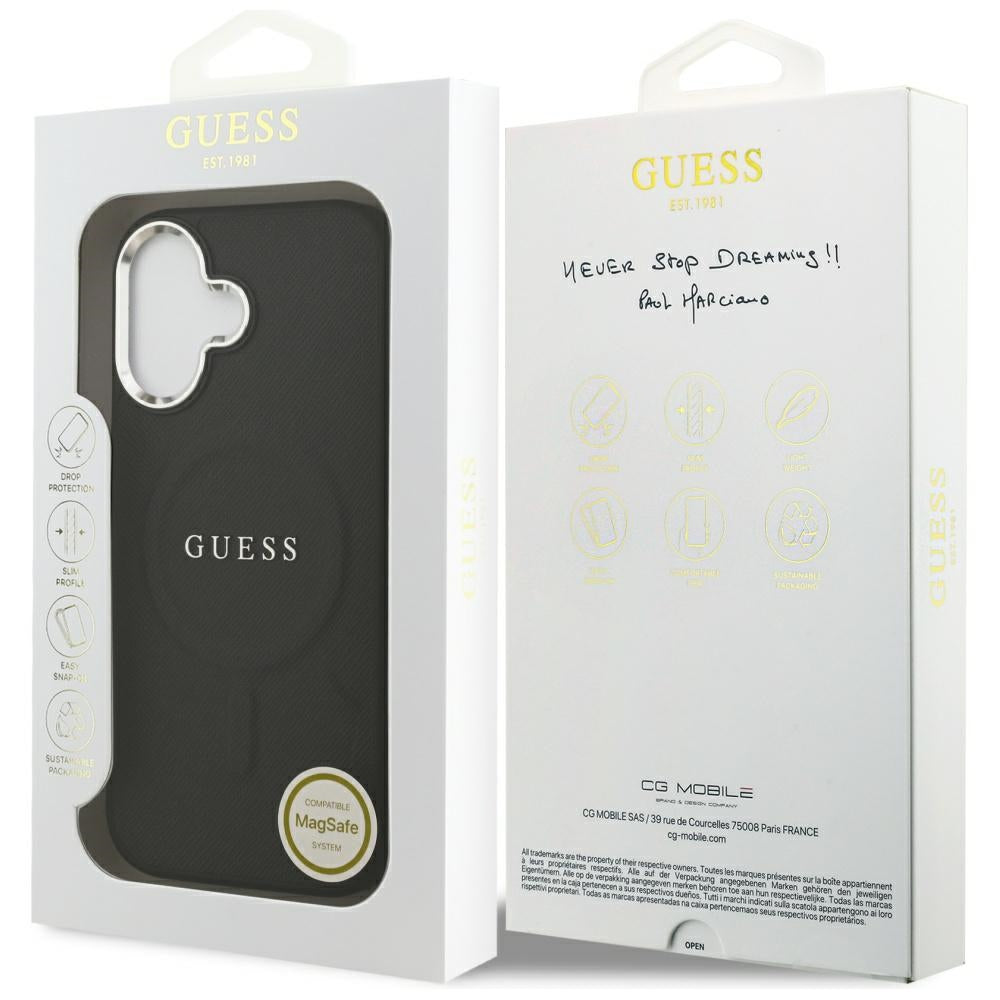 Capa MagSafe para Apple iPhone 17, Guess, Classic Logo, Preta