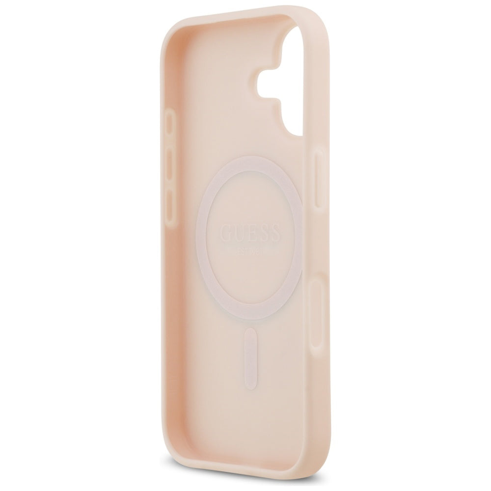 Capa MagSafe para Apple iPhone 17, Guess, Grained Flowers, Rosa