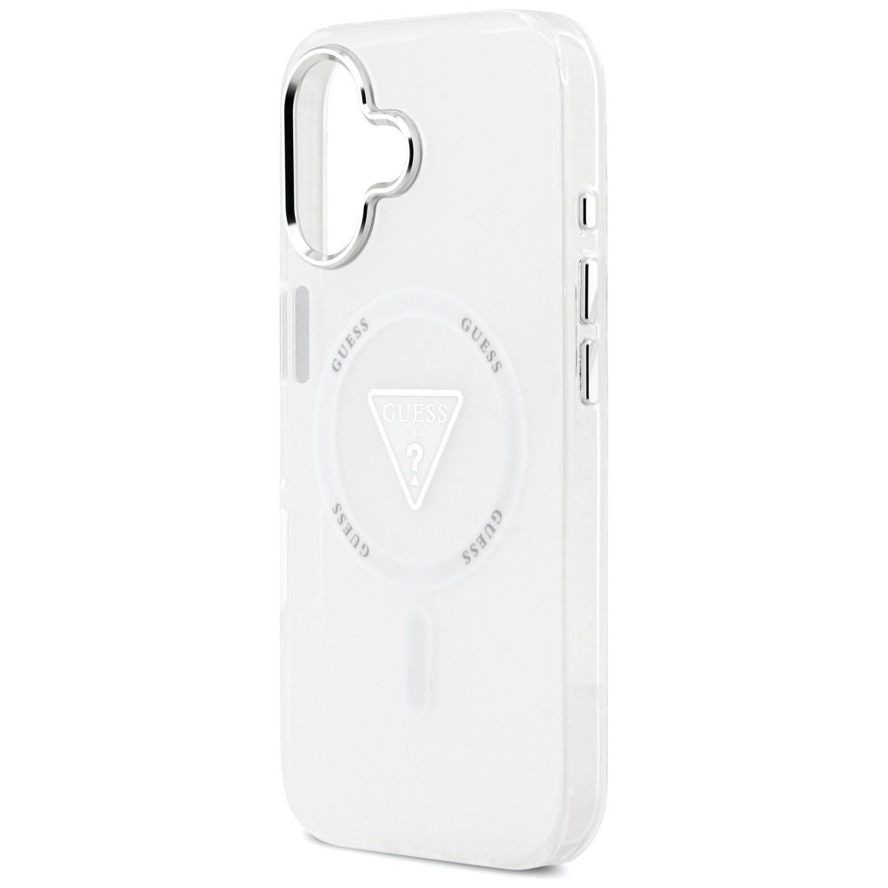 Capa MagSafe para Apple iPhone 17, Guess, Logo Triângulo Gradiente IML, Transparente