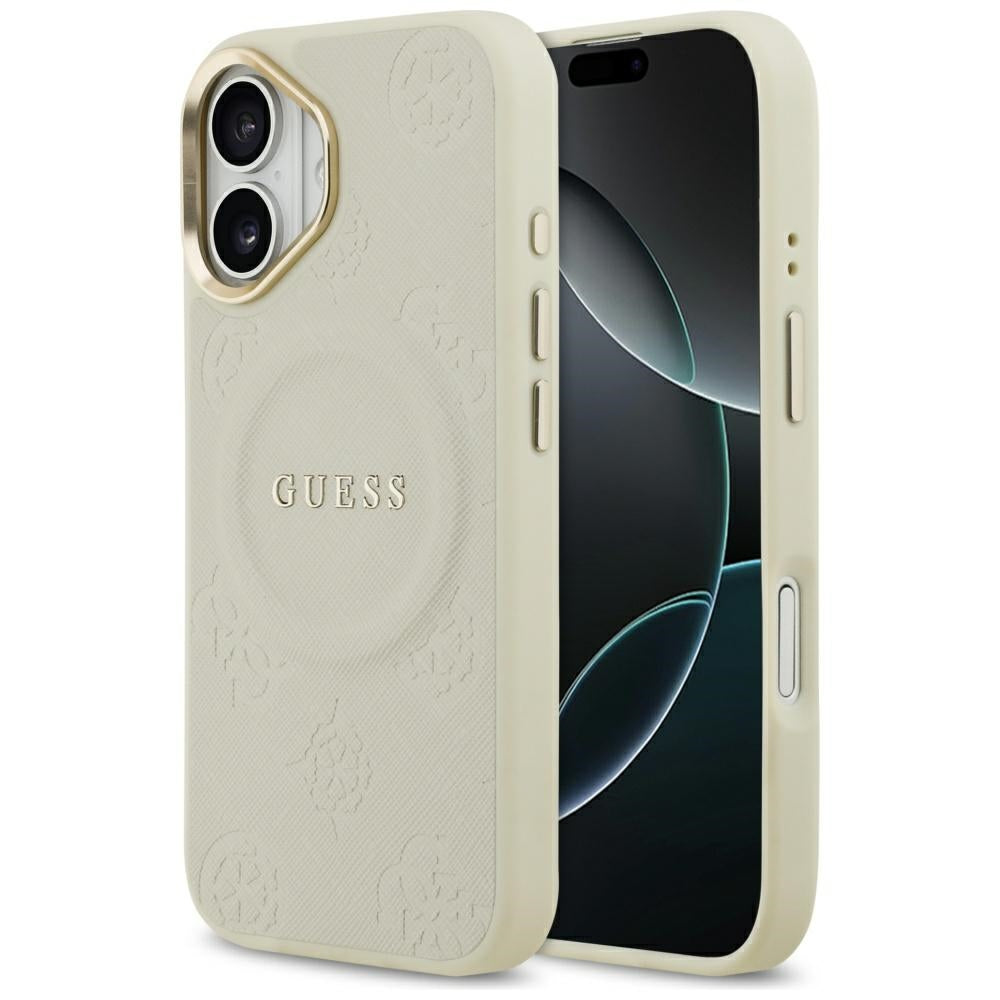 Capa MagSafe para Apple iPhone 17, Guess, Peony Hot Stamp, Bege