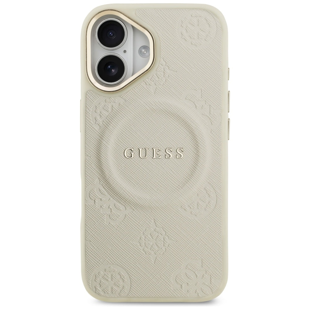 Capa MagSafe para Apple iPhone 17, Guess, Peony Hot Stamp, Bege