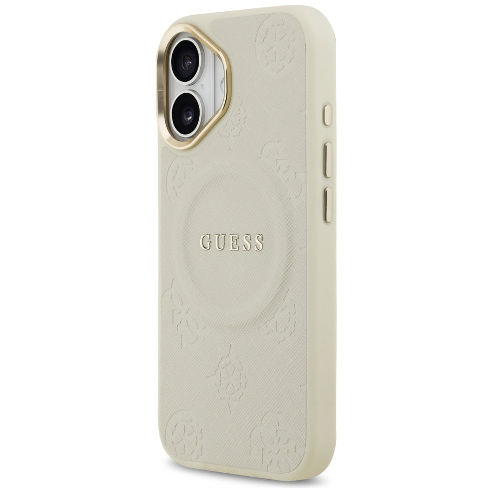 Capa MagSafe para Apple iPhone 17, Guess, Peony Hot Stamp, Bege
