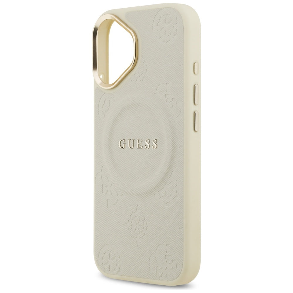 Capa MagSafe para Apple iPhone 17, Guess, Peony Hot Stamp, Bege