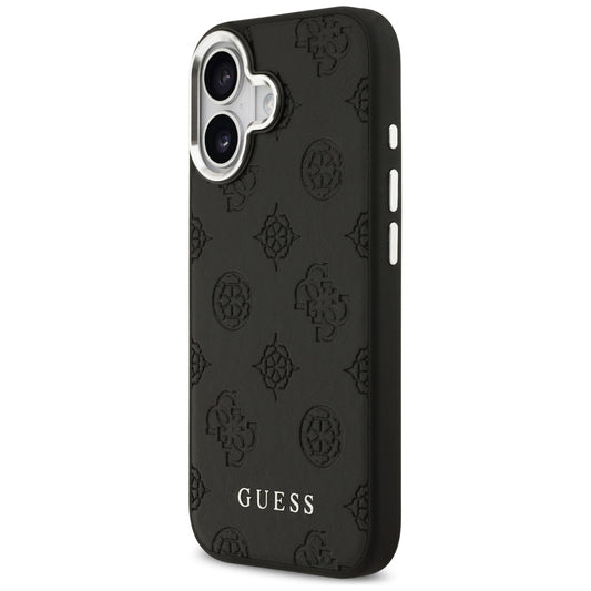 Capa MagSafe para Apple iPhone 17, Guess, Peony Hot Stamp Script, Preta