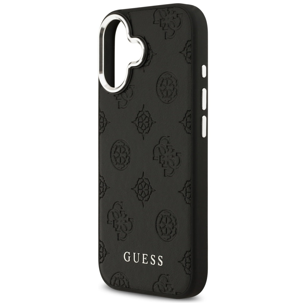 Capa MagSafe para Apple iPhone 17, Guess, Peony Hot Stamp Script, Preta