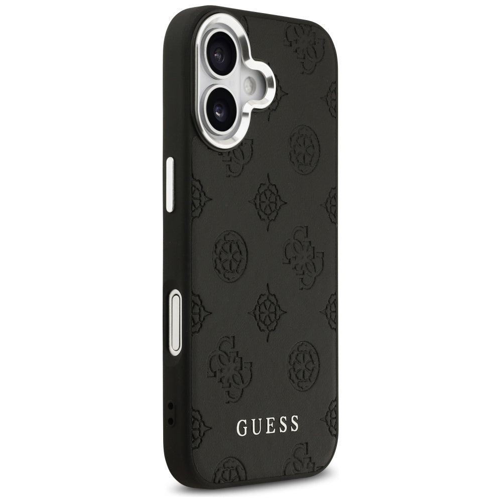 Capa MagSafe para Apple iPhone 17, Guess, Peony Hot Stamp Script, Preta