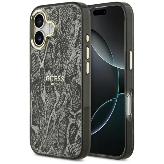 Capa MagSafe para Apple iPhone 17, Guess, Padrão Python, Preta