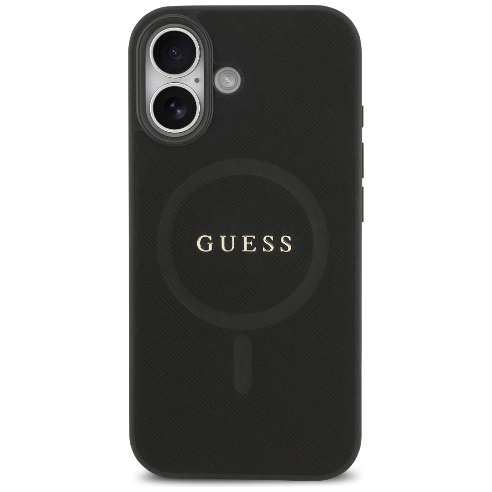 Capa MagSafe para Apple iPhone 17, Guess, Saffiano Classic Logo, Preta
