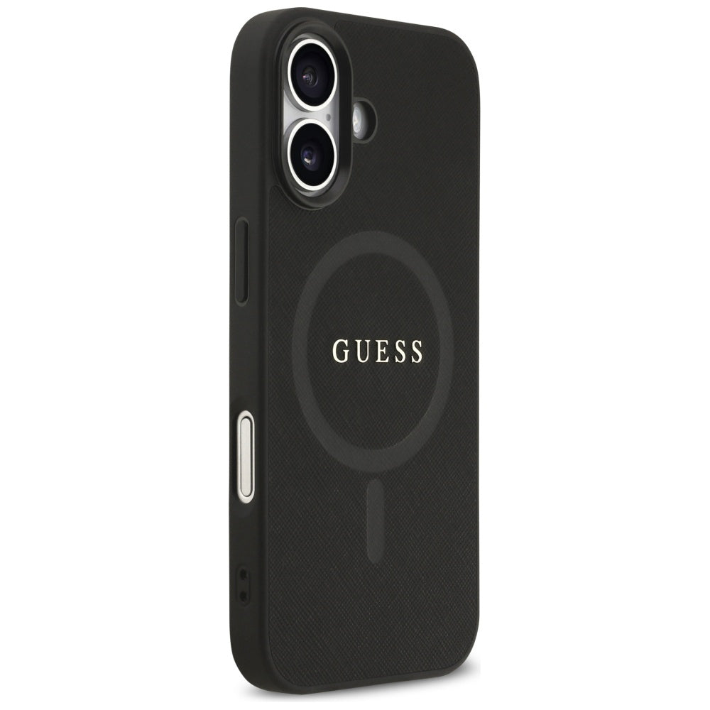 Capa MagSafe para Apple iPhone 17, Guess, Saffiano Classic Logo, Preta