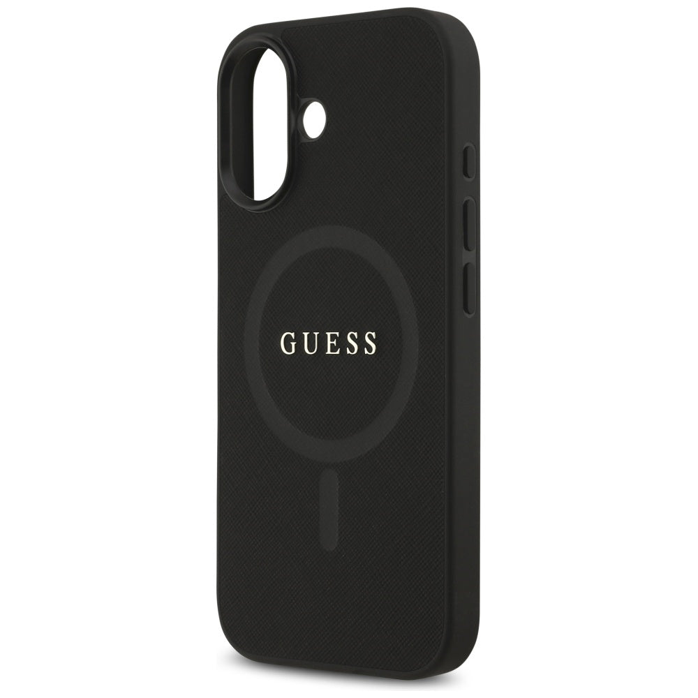 Capa MagSafe para Apple iPhone 17, Guess, Saffiano Classic Logo, Preta