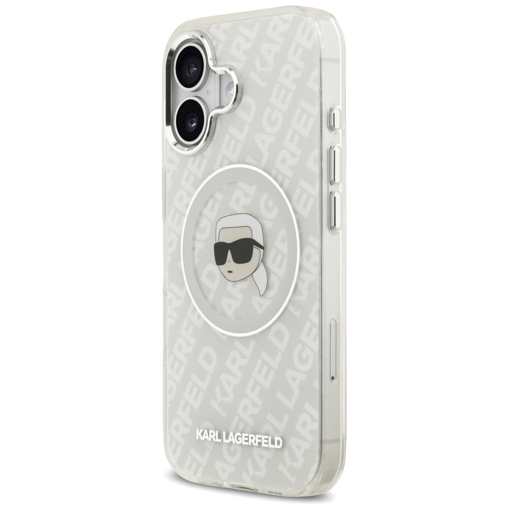 Capa MagSafe para Apple iPhone 17, Karl Lagerfeld, IML Karl`s Head, Cinza