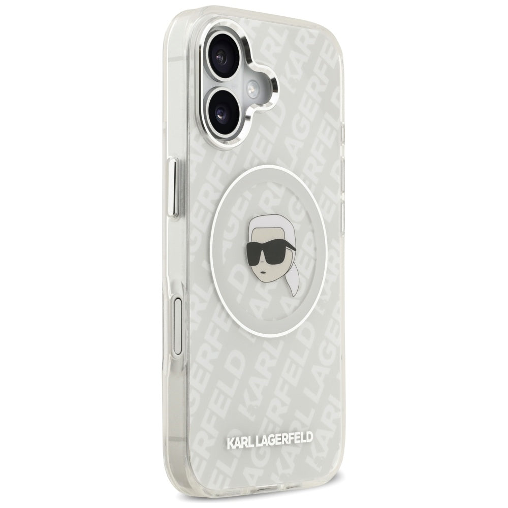 Capa MagSafe para Apple iPhone 17, Karl Lagerfeld, IML Karl`s Head, Cinza