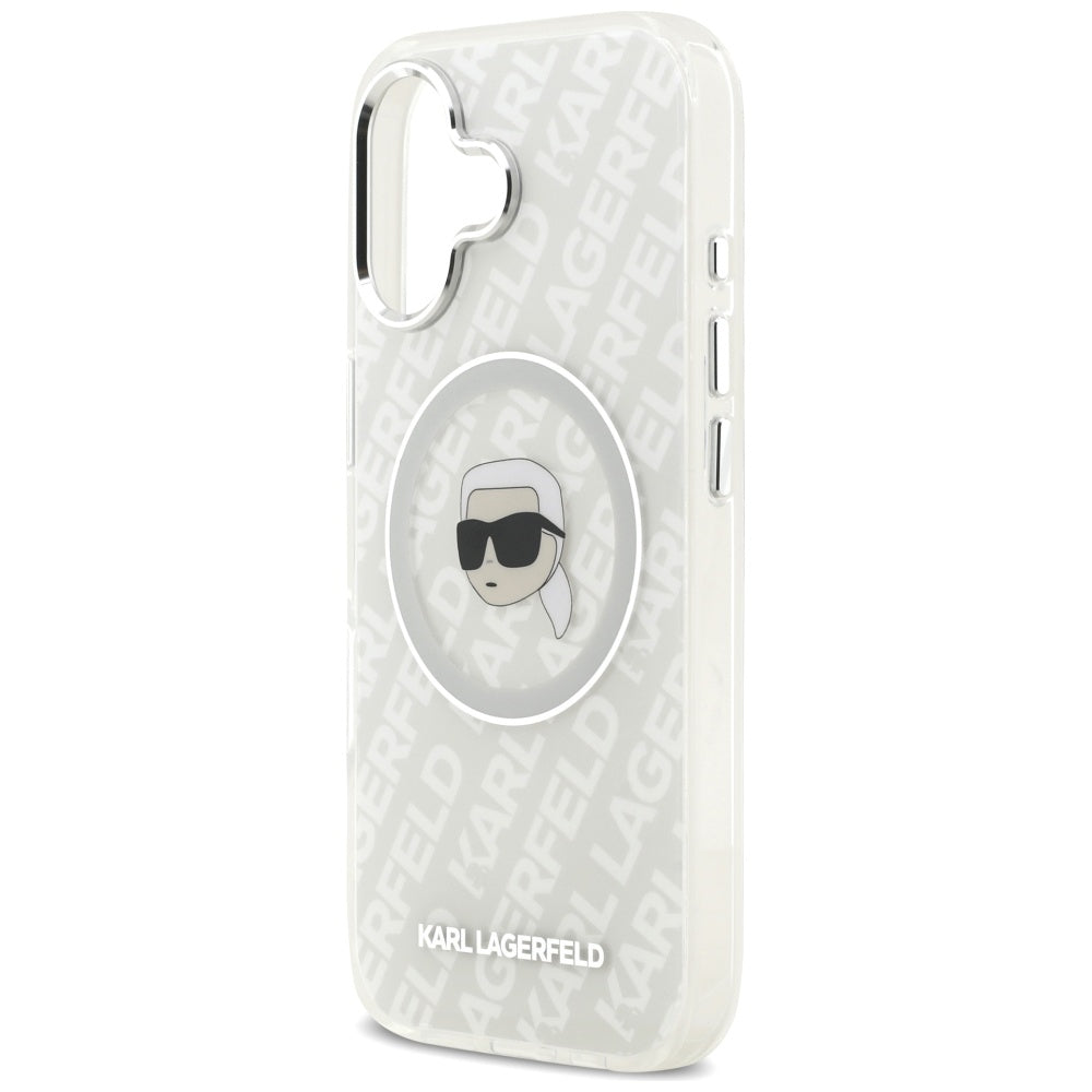 Capa MagSafe para Apple iPhone 17, Karl Lagerfeld, IML Karl`s Head, Cinza
