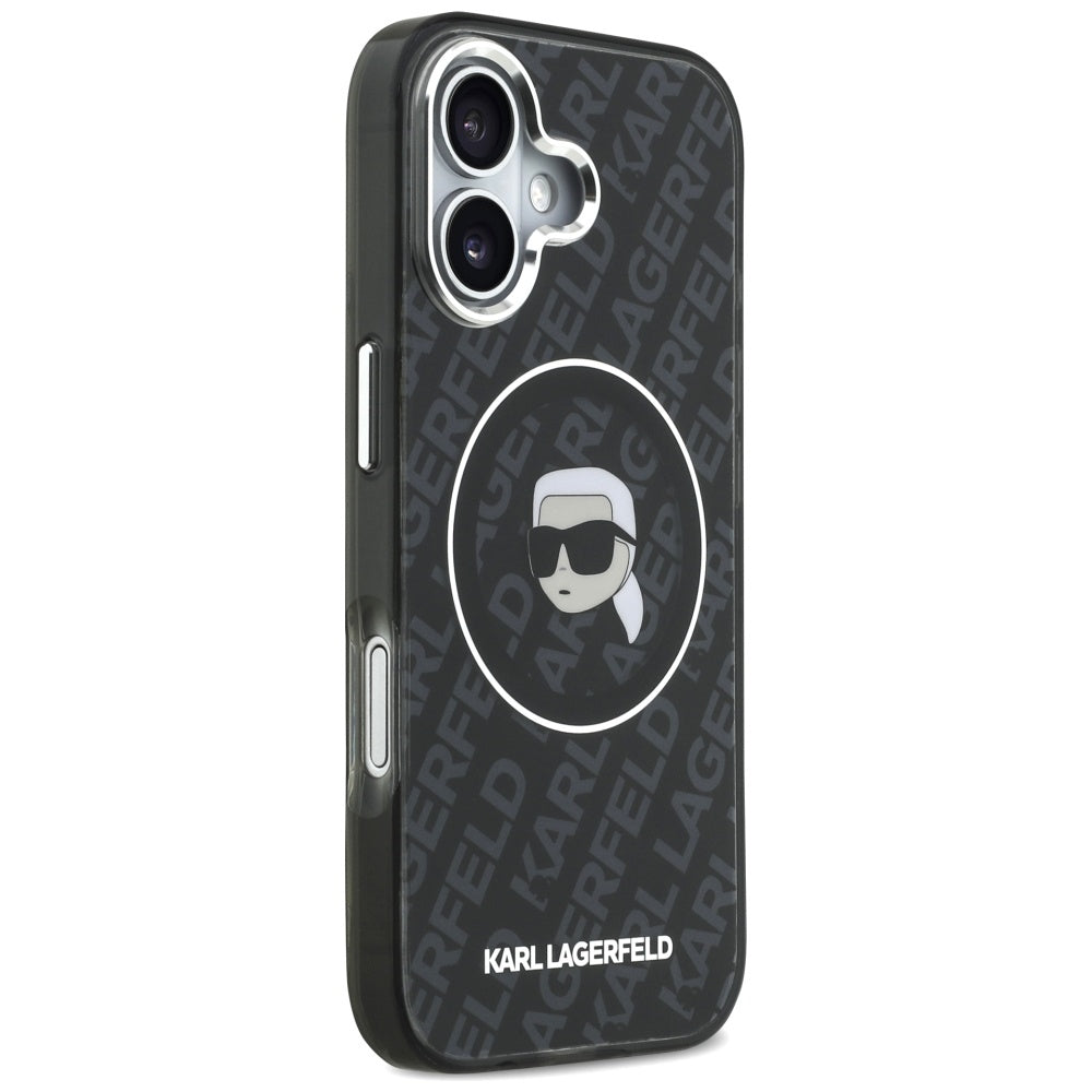 Capa MagSafe para Apple iPhone 17, Karl Lagerfeld, IML Karl`s Head, Preta