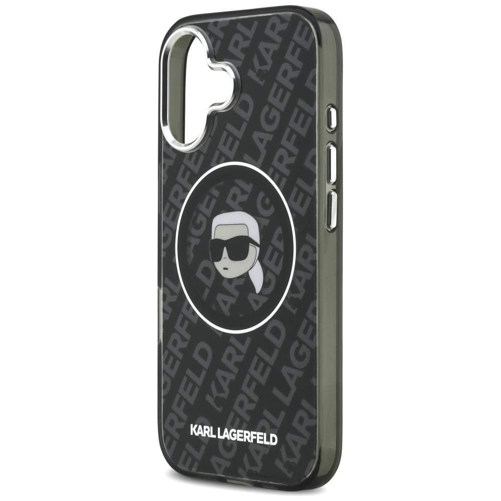 Capa MagSafe para Apple iPhone 17, Karl Lagerfeld, IML Karl`s Head, Preta