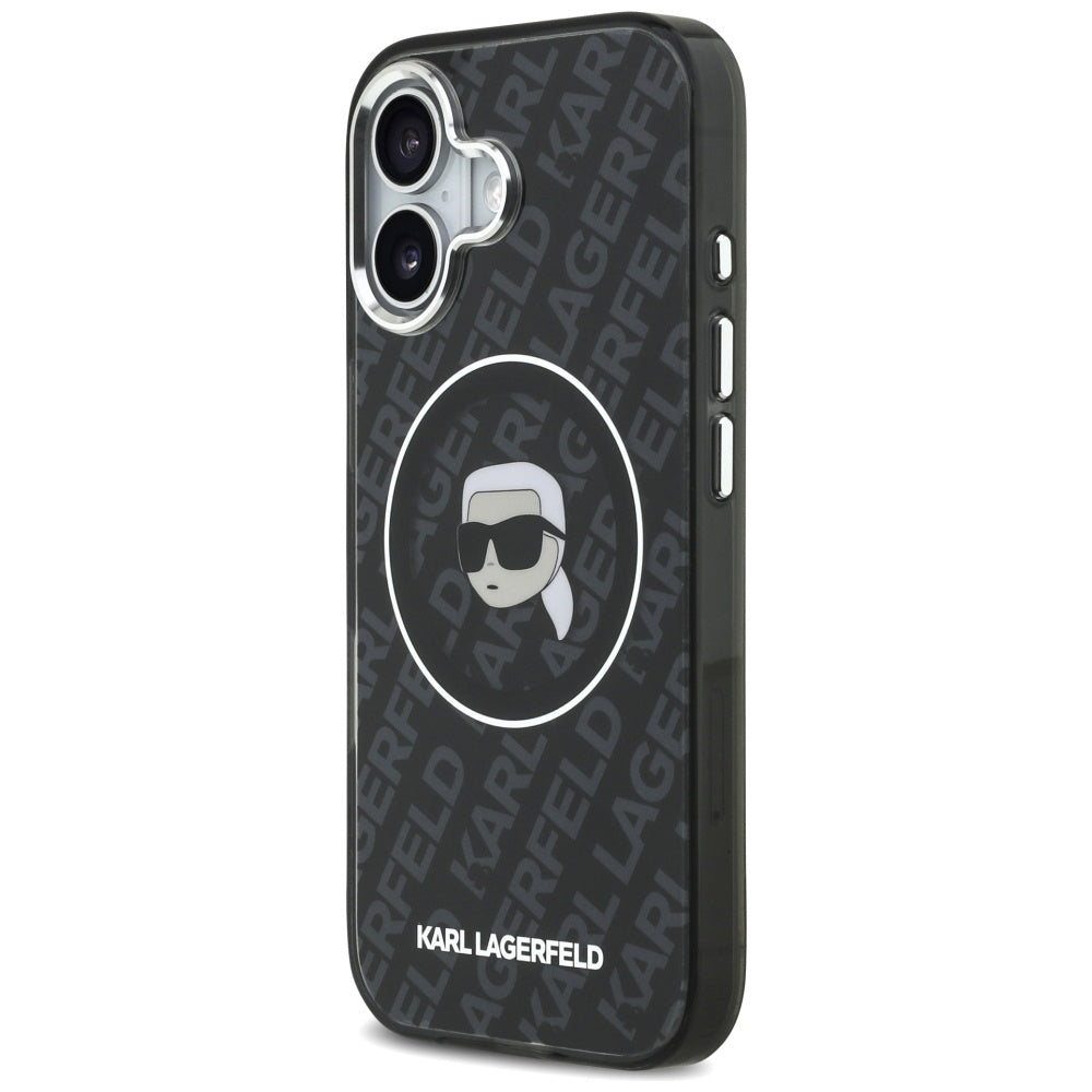 Capa MagSafe para Apple iPhone 17, Karl Lagerfeld, IML Karl`s Head, Preta