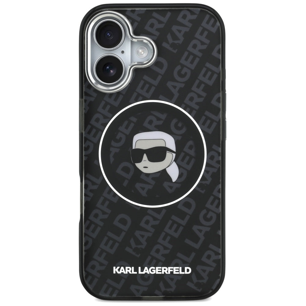 Capa MagSafe para Apple iPhone 17, Karl Lagerfeld, IML Karl`s Head, Preta
