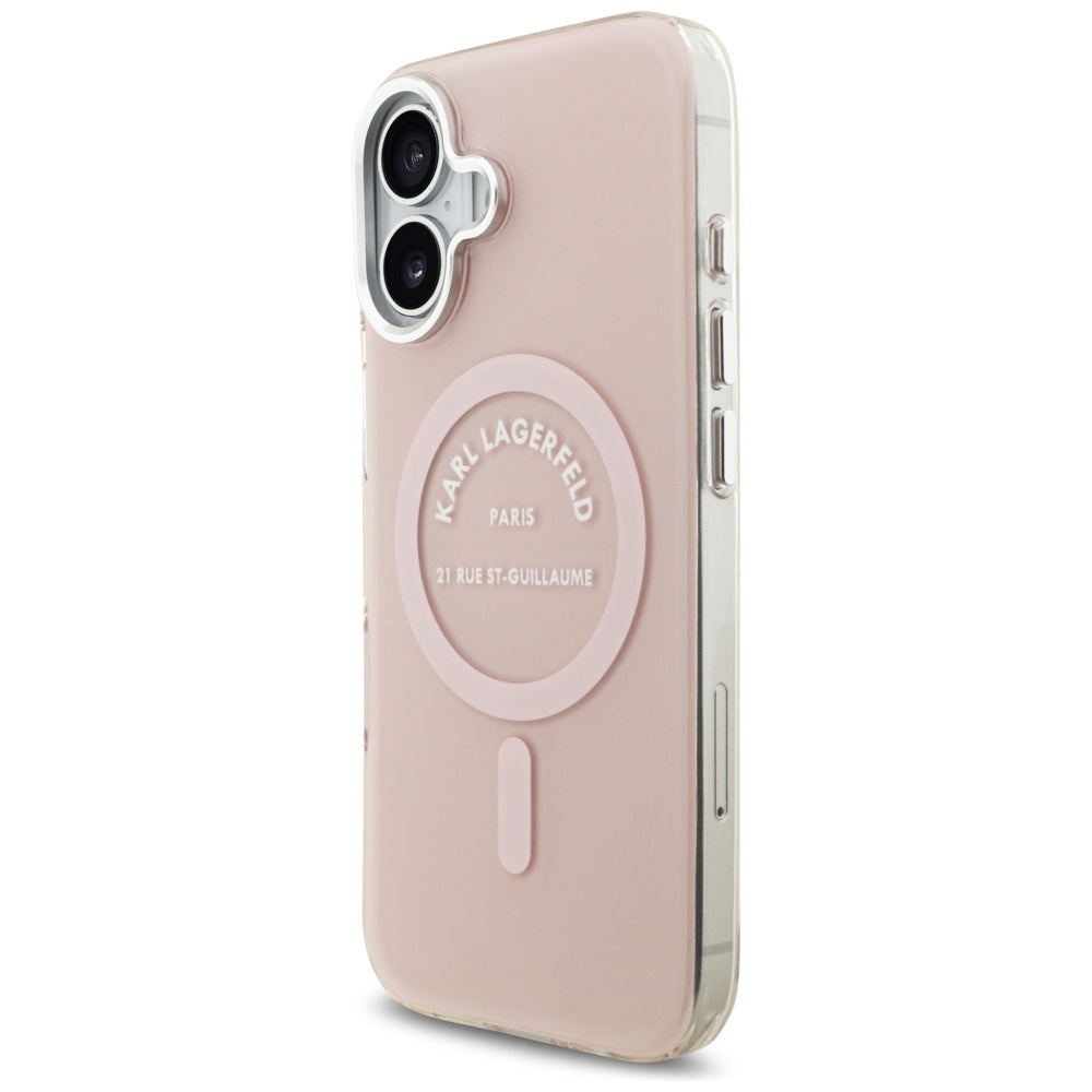 Capa MagSafe para Apple iPhone 17, Karl Lagerfeld, IML Logo RSG, Rosa