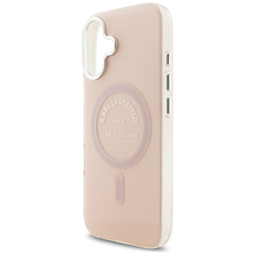Capa MagSafe para Apple iPhone 17, Karl Lagerfeld, IML Logo RSG, Rosa