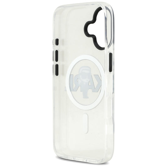 Capa MagSafe para Apple iPhone 17, Karl Lagerfeld, IML Sketch Logo Karl, Transparente