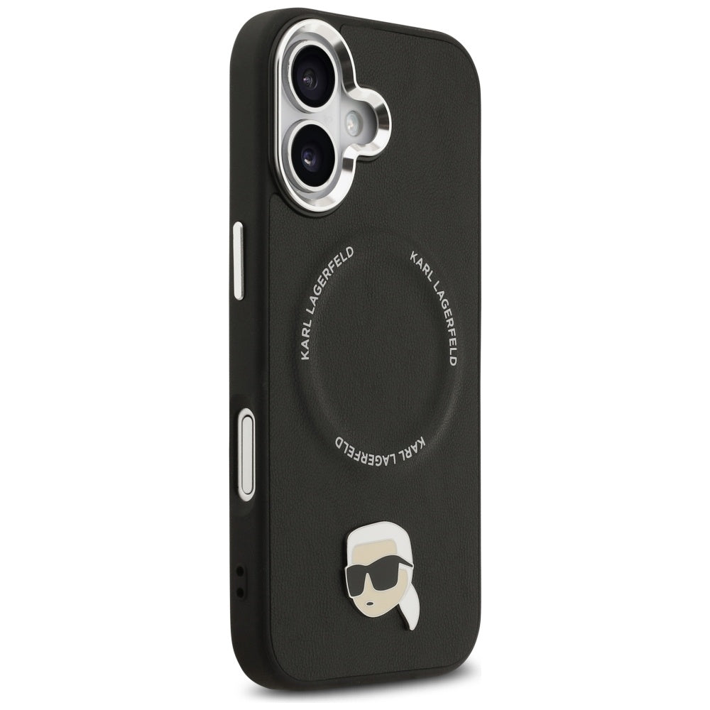 Capa MagSafe para Apple iPhone 17, Karl Lagerfeld, Karl Pin, Preta